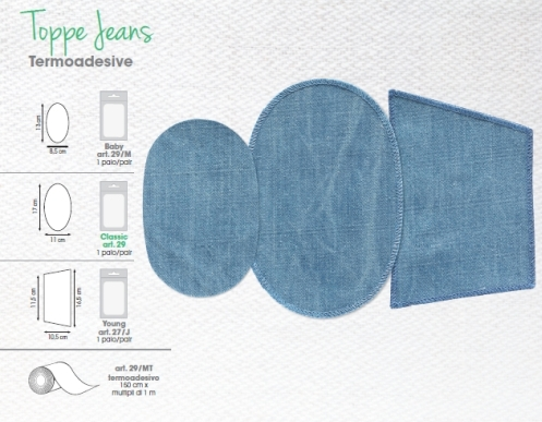 Articoli Sartoria veloce: Toppa termoadesiva jeans
